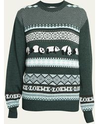 Loewe - + Suna Fujita Intarsia Wool-blend Sweater - Lyst