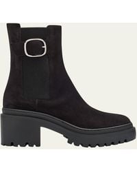 Giuseppe Zanotti - Platform Suede Chelsea Boots - Lyst