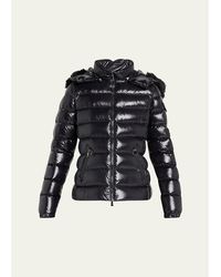 Moncler - Badyf Faux Fur-Trimmed Hooded Short Down Jacket - Lyst