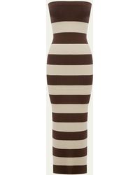 Posse - Theo Strapless Two-tone Stripe Maxi Dress - Lyst
