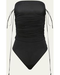 Wolford - Fatal Ruched Strapless String Bodysuit - Lyst