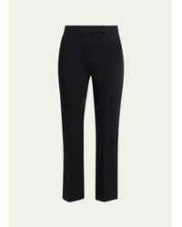 Max Mara - Cotton-Stretch Slim-Leg Ankle Pants - Lyst