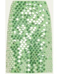 Zankov - Delphine Paillettes Mohair-Wool Pencil Skirt - Lyst