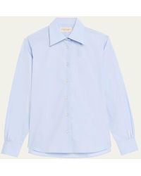 Officine Generale - Ella Long-Sleeve Cotton Poplin Shirt - Lyst
