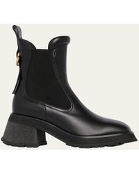 Moncler - Gigi Leather Chelsea Ankle Boots - Lyst