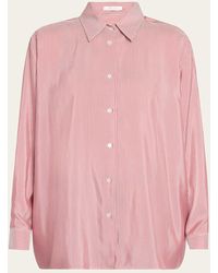 The Row - Tansy Striped Silk Button-Down Shirt - Lyst