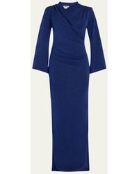 La Petite Robe Di Chiara Boni - Stena Shimmer Draped Column Gown - Lyst