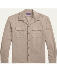 Ralph Lauren - Colton Tonal Check Double-Pocket Sport Shirt - Lyst