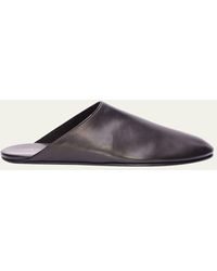 The Row - Dante Leather Slide Mules - Lyst