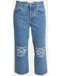Loewe - Anagram Cropped Jeans - Lyst