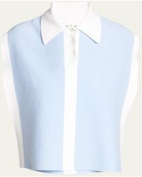 JW Anderson - Layered Contrast Cashmere Polo Vest - Lyst