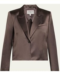 Twp - Sawyer Satin Single-Breasted Blazer - Lyst