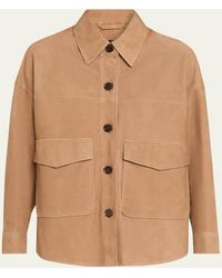 Arma - Kaylee Button-Down Lambskin Suede Jacket - Lyst