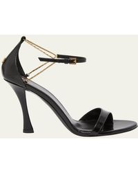 Givenchy - Liquid 4G Leather Ankle-Strap Sandals - Lyst