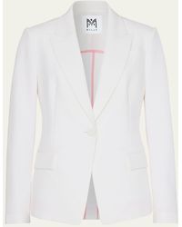 MILLY - Avery Single-Button Cady Blazer - Lyst