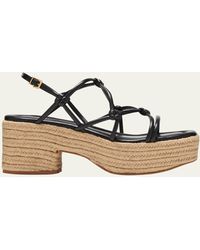 MERCEDES CASTILLO - Camille Knotted Leather Platform Sandals - Lyst