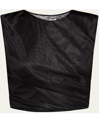 FRAME - The Mesh Twist Tank Top - Lyst