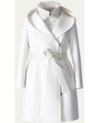 Mackage - Shia 2-In-1 Double-Face Wool Coat With Removable Bib - Lyst
