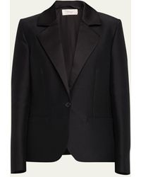 The Row - Dru Tailored Wool Blazer Jacket - Lyst