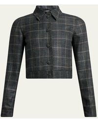Gabriela Hearst - Thereza Cropped Wool Silk Plaid Jacket - Lyst