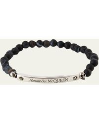 Alexander McQueen - Skull Beads Agate Bracelet - Lyst