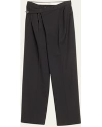 Peter Do - Pleated Pants With Wrap Closure - Lyst