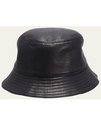 Loewe - Leather Bucket Hat - Lyst