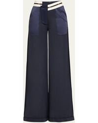 Monse - Inside Out Tailored Wide Leg Wool Trousers - Lyst