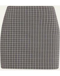 Theory - Plaid Mini Skirt - Lyst