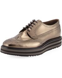 mens platform brogues