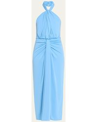 Cinq À Sept - Kaily Twisted Jersey Halter Maxi Dress - Lyst