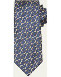 Charvet - Crescent Jacquard Silk Tie - Lyst