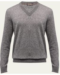 Loro Piana - Cashmere-silk V-neck Sweater - Lyst