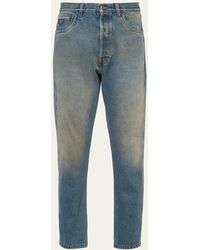 Prada - Light Treated Denim Jeans - Lyst