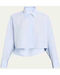 A.L.C. - Maude Cropped Cotton Poplin Top - Lyst