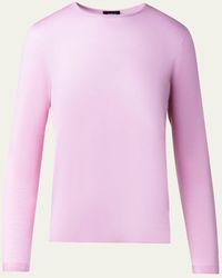 Akris - Crewneck Cashmere-silk Seamless Fine Gauge Knit Sweater - Lyst