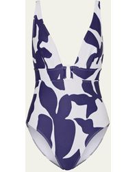Milly Cabana - Abstract Printed One-piece Swimsuit - Lyst