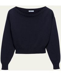 Prada - Boat Neck Knit Balloon Sweater - Lyst