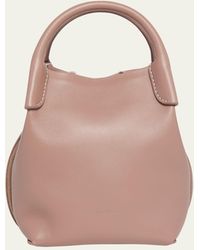 Loro Piana - Bale Micro Rounded Leather Top-handle Bag - Lyst