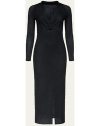 Diane von Furstenberg - X Henry Zankov Castella Shimmer Knit Column Maxi Dress - Lyst
