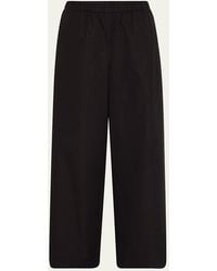 Lafayette 148 New York - Riverside Wide-Leg Organic Cotton Poplin Pants - Lyst