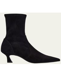 Stuart Weitzman - 50Mm Vinnie Suede Stretch Booties - Lyst