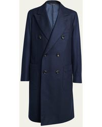 Loro Piana - Herwin Double-breasted Wool Cashmere Flannel Coat - Lyst
