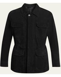 Brioni - Suede Field Jacket - Lyst
