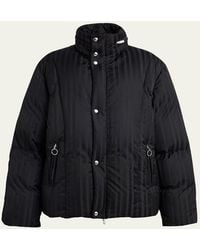 Setchu - Jacquard Stripe Down Hooded Jacket - Lyst