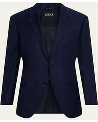 ZEGNA - Solid Wool Blazer - Lyst