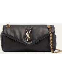 Saint Laurent - Calypso Small Ysl Shoulder Bag In Smooth Padded Leather - Lyst