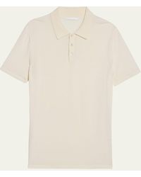 Helmut Lang - Wool-silk Polo Shirt - Lyst