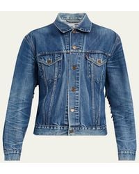RE/DONE - Levi's Denim Fringe Trucker Jacket - Lyst