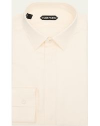 Tom Ford - Tonal Polka Dot Lyocell Dress Shirt - Lyst